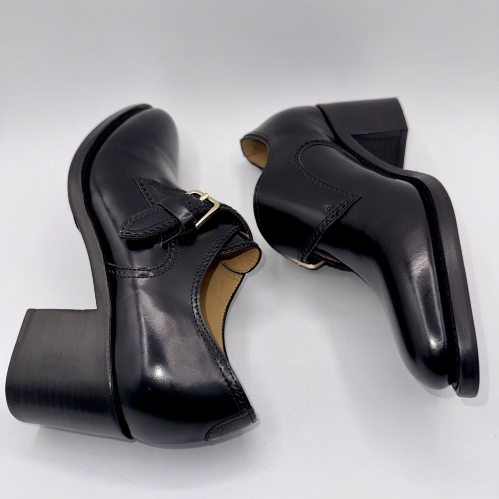 The Office Of Angela Scott Miss Brooke Heels Women's Size 7‎ EU 37 Black Leather - Picture 15 of 15